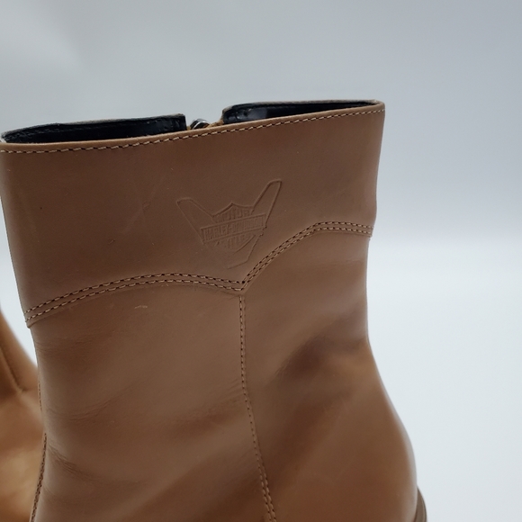Harley Davidson Camel Leather Boots Square Toe VTG - Picture 7 of 13